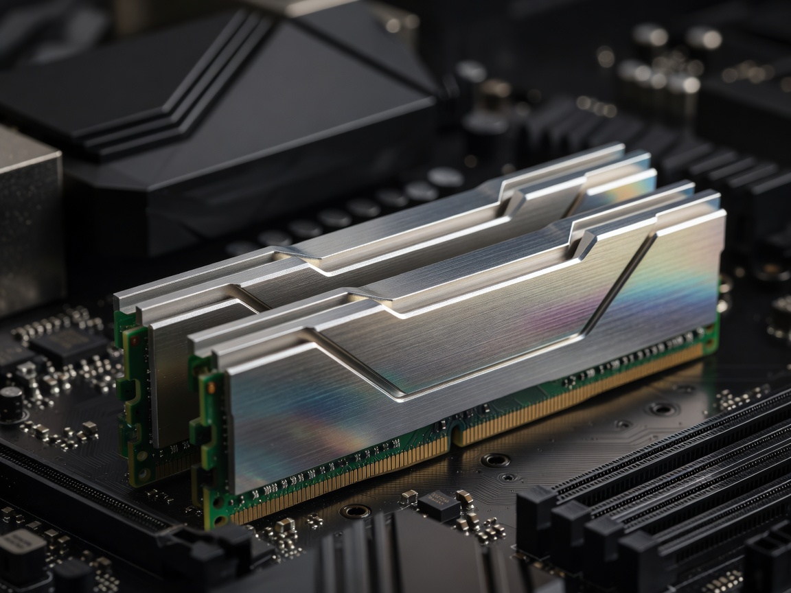 DDR5 RAM muistikammat metallisilla jäähdytyslevyillä